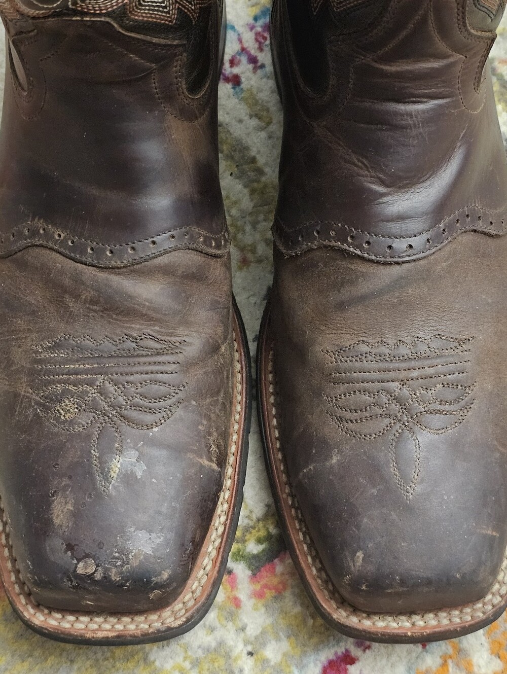 Double H Steel Toe Cowboy Boots Mens Size 11.5 Western Embroidered DH3658 - Picture 6 of 16